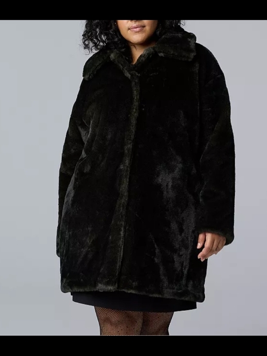 Simply Vera Vera Wang Jackets & Blazers - Simply Vera Vera Wang Faux Fur Coat